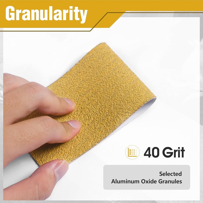 Shawya PSA Sandpaper Roll 40-Grit 2-3/4in x 20 Yards Longboard Sandpaper Self Adhesive Stickyback Sandpaper for Automotive Woodworking Air File Sanders Hand Sanding Blocks Abrasive Sheet Roll - Image 3